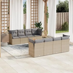 vidaXL Patio Sofa Set 8-θέσια Mix Beige and Grey