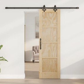 vidaXL Συρόμενη Πόρτα με Εξαρτήματα 'ORKDAL' Στερεό Ξύλο Πεύκου