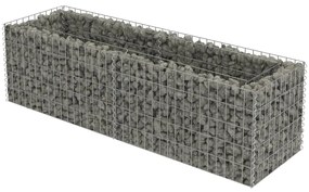 vidaXL Συρματοκιβώτιο-Γλάστρα Υπερυψωμένη 180x50x50 εκ. Γαλβ. Χάλυβας