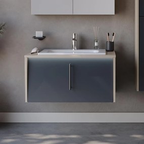 Bathroom bench with washbasin INTENSE 80 Anthracite 80x52.5x41.5 cm 80x52.5x41.5 εκ.