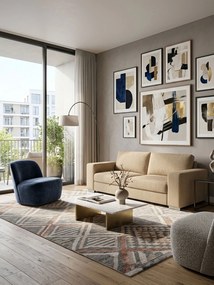 Καναπές Fantasy Διθέσιος-165φ 90β εκ-Sand