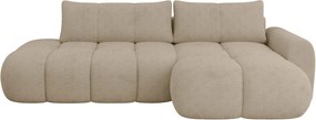 Γωνιακός καναπές Mitto I-Μπεζ-Δεξιά
