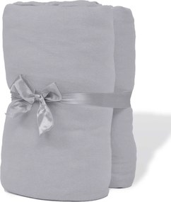 vidaXL Σεντόνια Γκρι 210 x 190 εκ Βαμβάκι