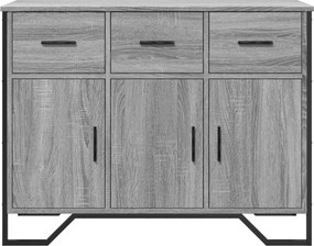 vidaXL Ντουλάπι Γκρι Sonoma 97x32,5x74,5 εκ. από Επεξεργασμένο Ξύλο