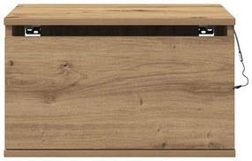 vidaXL Τοίχου κομοδίνο artisan δρυς 50 x 36 x 30 εκ Επεξεργασμένο ξύλο