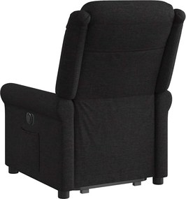 vidaXL Πολυθρόνα Ανακλινόμενη με Ανύψωση Μαύρη Υφασμάτινη