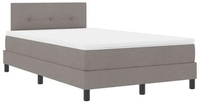 vidaXL Κρεβάτι box spring με στρώμα Taupe 120 x 190 cm ύφασμα