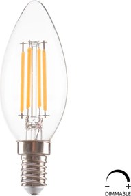 ΛΑΜΠΤΗΡΑΣ LED FILAMENT 4W E14 3000K ΔΙΑΦΑΝΟΣ DIMMABLE HM4048.01