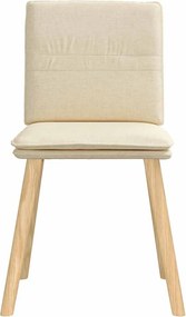vidaXL Καρέκλες Τραπεζαρίας 6 τεμ. Κρεμ Υφασμάτινες