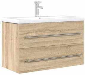 vidaXL Σετ Επίπλων Μπάνιου 2 Τεμαχίων Sonoma Δρυς Επεξεργασμένο Ξύλο