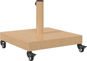 vidaXL Βάση ομπρέλας Ανοιχτό Ξύλο 45 x 45 x 31,5 εκ.