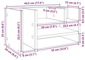 ΈΠΙΠΛΟ ΟΡΓΑΝΩΣΗΣ ΓΡΑΦΕΙΟΥ ΓΚΡΙ ΣΚΥΡ. 44,5X24X25 ΕΚ ΕΠΕΞ. ΞΥΛΟ 848041