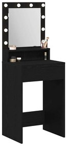 vidaXL Τραπέζι Μακιγιάζ Μαύρη δρυς 50 x 41 x 135 εκ Επεξεργασμένο ξύλο