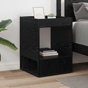 vidaXL End Table Μαύρη Οξυά 40 x 40 x 56 εκ. Επεξεργασμένο ξύλο