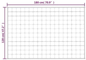 vidaXL Κουβέρτα Βαρύτητας Γκρι 120 x 180 εκ. 9 κ. Υφασμάτινη