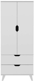 Ντουλάπα Δίφυλλη Valencia 382NRC2202 72x47x176cm White Δίφυλλη