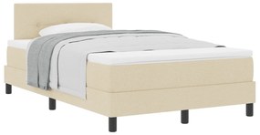 vidaXL Κρεβάτι με Σπαστή Βάση με Στρώμα Μπεζ 120x200 εκ. Ύφασμα