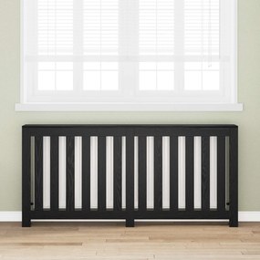 vidaXL Καπάκι Καλοριφέρ Μαύρη Δρυς 175 x 20 x 82 cm Επεξεργασμένο Ξύλο