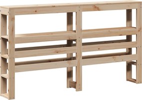 vidaXL Κεφαλάρι με Ράφια 160 εκ. από Μασίφ Ξύλο Πεύκου