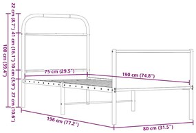 ΠΛΑΙΣΙΟ ΚΡΕΒΑΤΙΟΥ ΧΩΡ. ΣΤΡΩΜΑ ΚΑΦΕ ΔΡΥΣ 75X190ΕΚ ΕΠΕΞ. ΞΥΛΟ 4100490