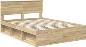 vidaXL Σκελετός Κρεβατιού Sonoma Δρυς 140 x 200 cm