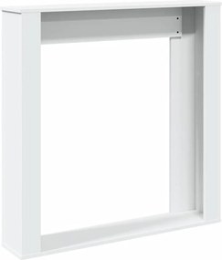 vidaXL Πλαίσιο Τζακιού Λευκό 100x20x100 εκ. από Επεξ. Ξύλο