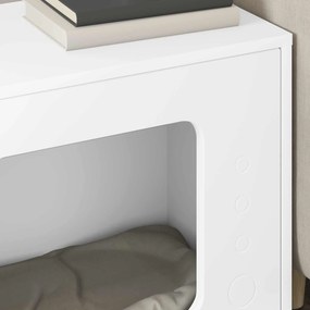 vidaXL Σπίτι Γάτας Λευκό 51 x 30 x 42 εκ. Επεξεργασμένο ξύλο