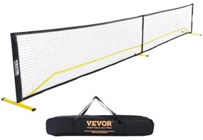 VEVOR Portable Pickleball Net System, 22FT Regulation Size Net, Weather Resistant Steady Metal Frame &amp; Strong PE Net, Outdoor Game Sports Net with Carrying Bag, Easy Setup, Play in Backyard Driveway
