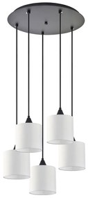 Φωτιστικό Οροφής Κρεμαστό Adept 77-9027 40x300cm 4xE27 60W White Homelighting Metal, Fabric