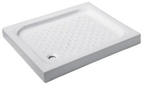 Karag Porcelain Ντουζιέρα ορθογώνια πορσελάνης 80x120x11cm Λευκή