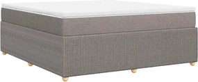 vidaXL Κρεβάτι Boxspring με Στρώμα Taupe 180x200 εκ. Υφασμάτινο