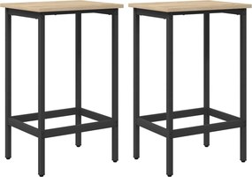 vidaXL Μπαρ σκαμπό 2 τμχ. Sonoma Δρυς 40 x 32 x 64 εκ