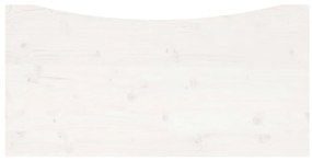 vidaXL Επιφάνεια Γραφείου Λευκή 100x50x2,5 εκ. από Μασίφ Ξύλο Πεύκου
