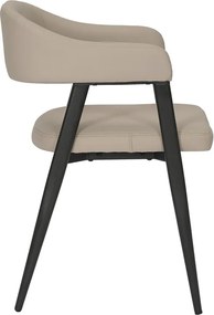 Πολυθρόνα Sezan pakoworld pu σε γκρι-μπεζ απόχρωση 56x55x78εκ