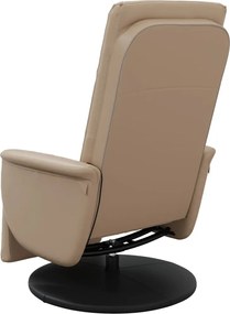 vidaXL Πολυθρόνα Μασάζ Ανακλινόμενη με Υποπόδιο Καπουτσίνο