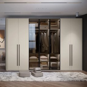 Ντουλάπα Dutchess επτάφυλλη glass