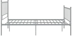 vidaXL Πλαίσιο Κρεβατιού Γκρι 120 x 200 εκ. Μεταλλικό
