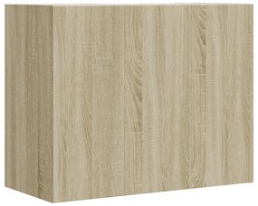 vidaXL Ντουλάπι Τοίχου Sonoma Δρυς 75x35x60 εκ. Επεξεργασμένο Ξύλο