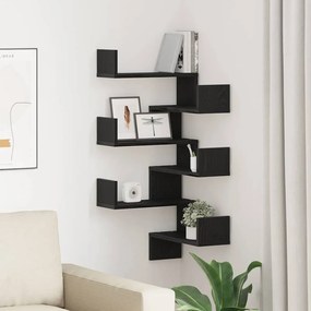vidaXL Ράφια 2 τμχ Μαύρη Δρυς 40x40x49,5 εκ Επεξεργασμένο Ξύλο