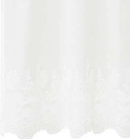 vidaXL Κουρτίνα Δαντέλας με κουρτίνες Λευκό 245 x 1200 εκ Πολυεστέρας