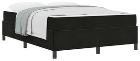 vidaXL Σκελετός Κρεβατιού Μαύρο και Λευκό 140 x 200 cm Βελούδο