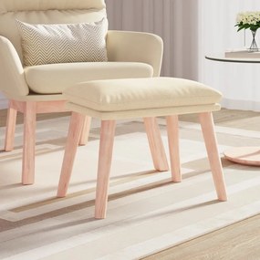 vidaXL Υποπόδιο Κρεμ 45 x 29,5 x 35 εκ. Υφασμάτινο