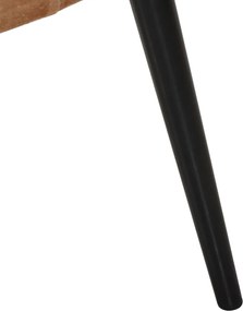 vidaXL Πολυθρόνα Καφέ από Καραβόπανο με Υποπόδιο