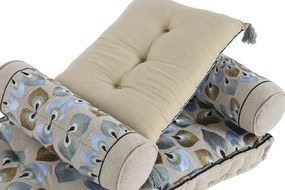 Κήπος πολυθρόνα DKD Home Decor Μπλε Μπεζ 90 x 55 x 18 cm