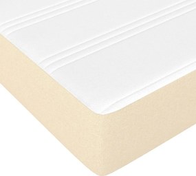 vidaXL Στρώμα με Pocket Springs Μεσαίας Σκληρότητας Κρεμ 90x200x20 εκ. Υφασμάτινο
