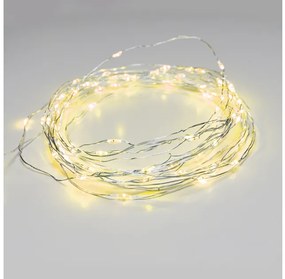Λαμπάκια Σειρά 100 LED Κίτρινο Φως Ασημί Καλώδιο Χάλκινο 8 Προγράμματα IP44 10μ και 3μ 1,8W X01100712 ACA-X01100712-Ασημί X01100712