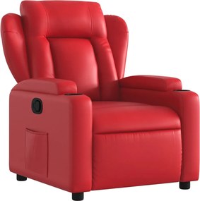 vidaXL Πολυθρόνα Ανακλινόμενη Κόκκινη από Συνθετικό Δέρμα