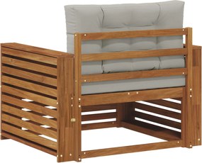 vidaXL Εξωτερικός καναπές Στερεό Ξύλο Ακακίας και Πολυεστέρ