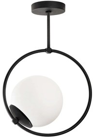 Φωτιστικό Οροφής Dolunay 795LMG1113 26x15x39cm E27 40W Black-White Opviq
