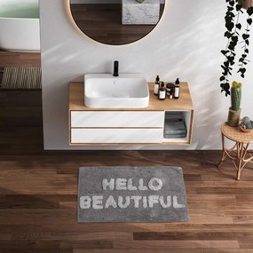 Ταπέτο Μπάνιου 0672 Grey Das Home 50X80cm 50x80cm 100% Βαμβάκι